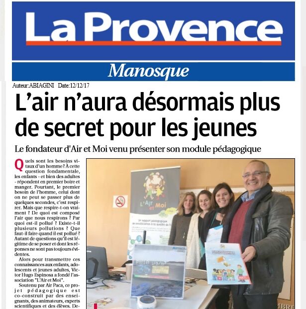 La Provence (Manosque) - 12 décembre 2017